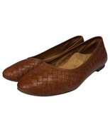 Aetrex Lyla Shoes Womens 9 Brown Woven Leather Flats Comfort Loafers Casual - $740.09 MXN