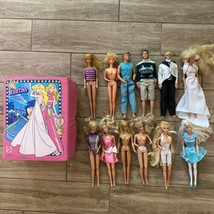 Vintage Modern Barbie Ken Mattel Dolls Mixed Lot Barbie Clothing &amp; Case - £58.63 GBP