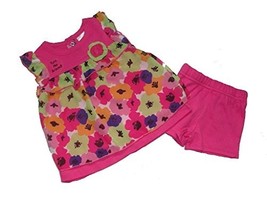 Nursery Rhymes Baby Girl&#39;s Pink Shorts Floral Shirt Set, Size 3 Months - $145.66 MXN