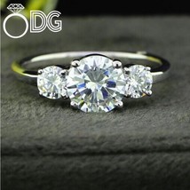 Three Stone Ring, Trilogy Ring, Trellis Setting 3 Stone Ring, Engagement... - $4,170.00 MXN