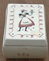 Cute Webton Ware Porcelain Trinket Box - VGC - Brayton Laguna Beach CA - Girl - £15.60 GBP