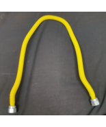 Flexible Gas Hose Connector Kit 34 inch, 3/8” OD , Yellow Coated Stainle... - £7.00 GBP
