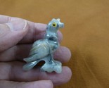 Y-BIR-VUL-19 gray Vulture Buzzard carving Figurine soapstone Peru scaven... - $8.59
