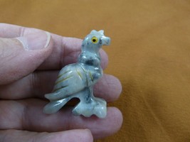 Y-BIR-VUL-19 gray Vulture Buzzard carving Figurine soapstone Peru scaven... - $8.59
