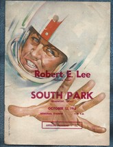 Oct. 12, 1962 Football Program-Robert E. Lee HS (Baytown, TX) vs South Park HS - £7.22 GBP
