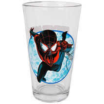 Marvel Comics Spider-Man Miles Morales Toon Tumblers Pint Glass Clear - £19.16 GBP