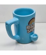 High Point Ceramic Light Blue Rise &amp; Shine Coffee Mug Bowl Hand Pipe Smo... - $271.12 MXN