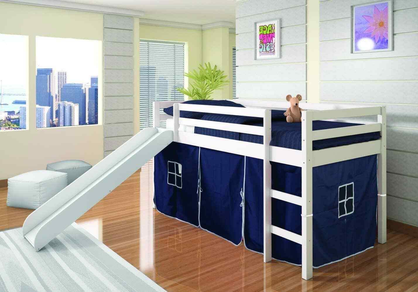 Thomas Twin Bed with Slide and Blue Tent - $494.01