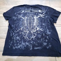 Xzavier men&#39;s XL Bone Yard shirt tshirt Skull embellished rhinestones distressed - £25.48 GBP