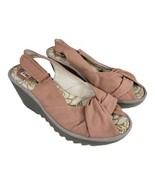 NEW FLY London  Womens Gored Cross-Band Wedges - Size 36 Color ROSE Pink - £59.05 GBP
