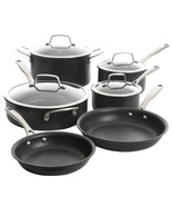 Kenmore Pro Arbor Heights 10 pc Nonstick Aluminum Cookware Set in Black - £146.27 GBP