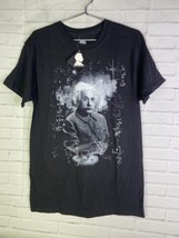 Albert Einstein Equations Graphic Licensed Tee T-Shirt Black Mens Size M - £10.89 GBP