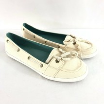 Keds Womens Boat Shoes Flats Canvas Lace Up Slip On Ivory Size 7 - $24.04