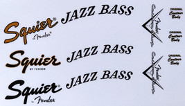 20 - Squi@R J@Zz Bass By Fender 3x Headstock Logo Sticker (Wave+) - £4.72 GBP