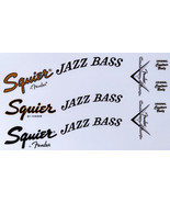 20 - Squier Jazz Bass by Fender 3x Headstock LOGO STICKER (WAVE+) - $8.22 CAD