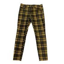 Wild Fable Womens Size 10 Black Gold Plaid Pants Iowa hawkeyes Color Skinny - $24.74