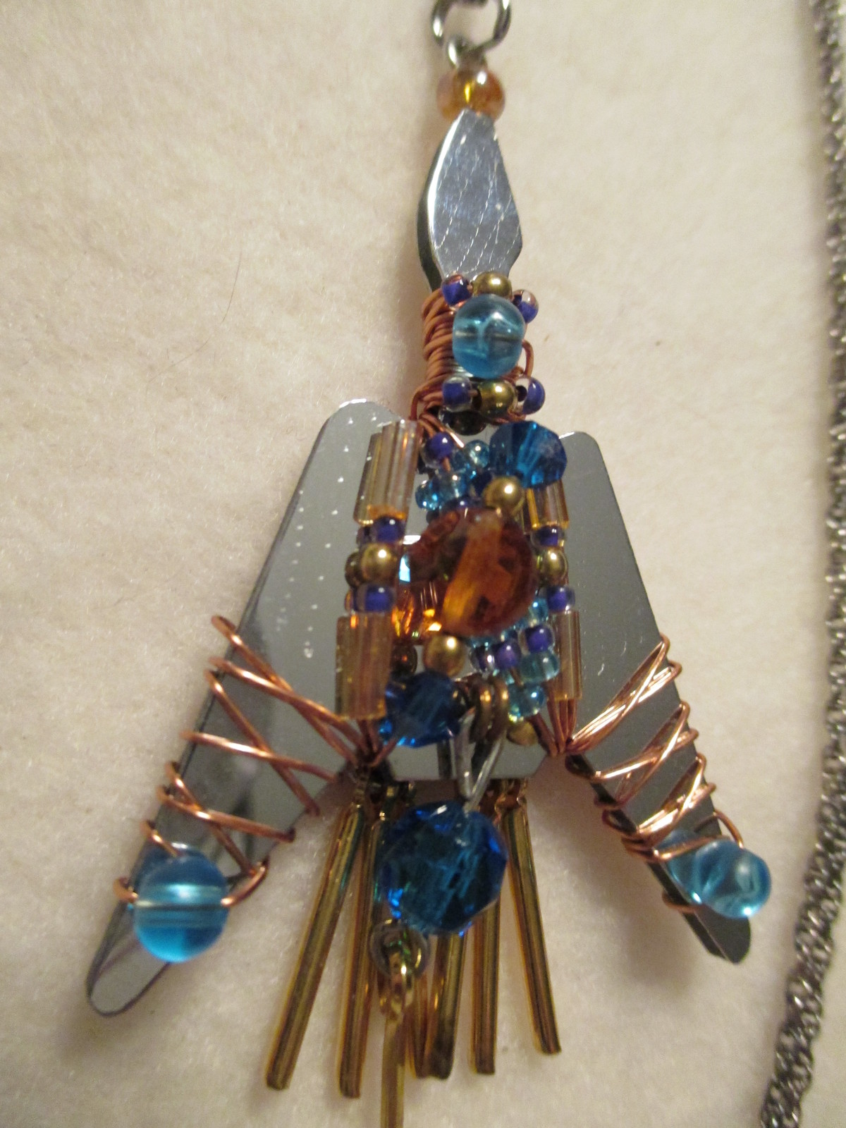  LizTech Kiowa Prayer Bird Shaman Pendant Retired Very Rare - $175.00