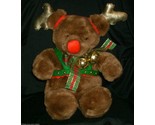 18&quot; VINTAGE CHRISTMAS REINDEER GOTTA GUND TEDDY BEAR STUFFED ANIMAL PLUS... - $46.55