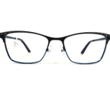 Nicole Miller Eyeglasses Frames NMP709 C01 Black Blue Rectangular 50-16-130 - $46.53