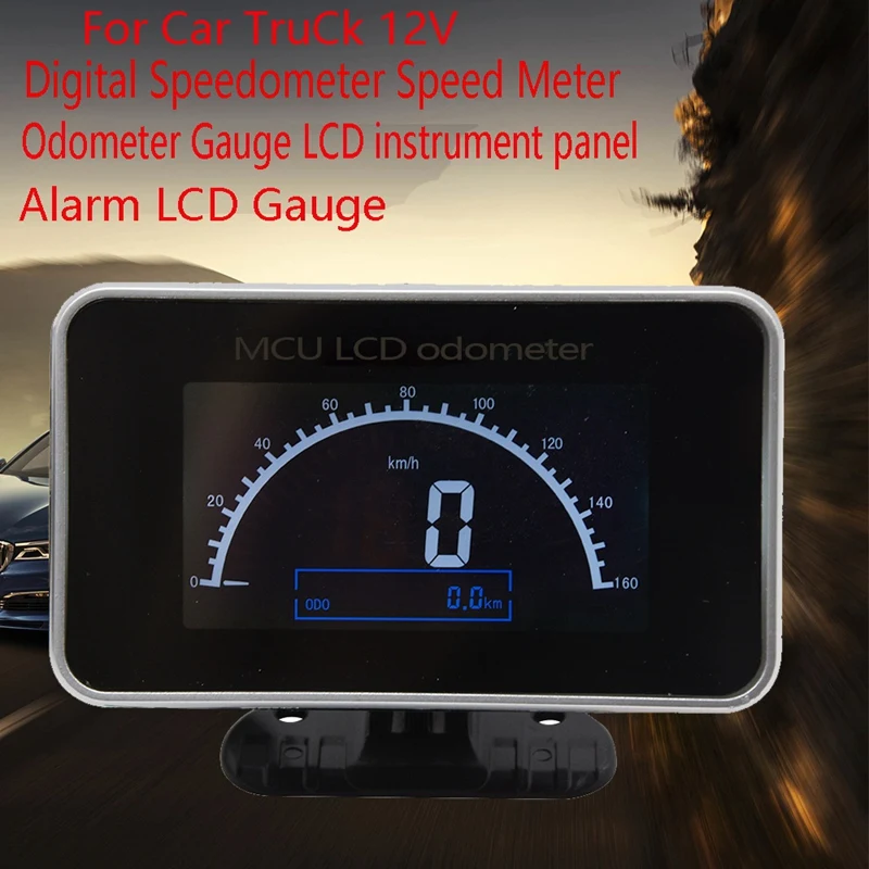 Car Truck 12V/24V 2 IN 1 Functions Digital Speedometer Speed Meter+Odometer - £20.15 GBP