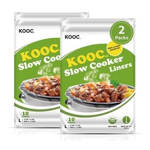 [New] Premium Slow Cooker Liners And Cooking Bags, Large Size Fits 4Qt T... - £15.71 GBP