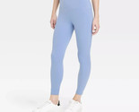 Women&#39;s High Waisted Everyday Active 7/8 Leggings - A New Day Light Blue... - $15.42