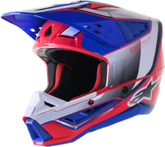 Alpinestars SM5 Sail White Diva Pink Enamel Blue Helmet MX Motocross ATV Adult - £236.25 GBP