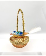 Blumchen Inge-Glas Blue Bird In Nest Glass Vintage Christmas Ornament Ge... - $67.32