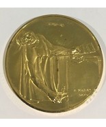 24k Gold On Sterling Silver The Death Of Marat Medal 100 Greatest Master... - $219.55 CAD