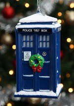Doctor Who - Tardis with Wreath Light Up  Ornament by Kurt Adler Inc. - $34.60