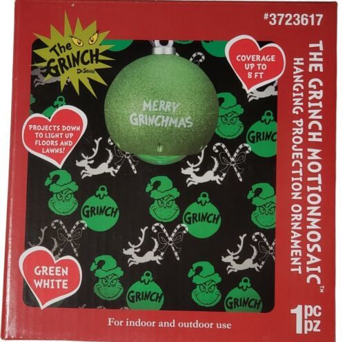 The GRINCH Motionmosaic Hanging Projection Christmas Ornament New - $35.60