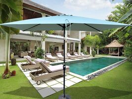 6x9ft Patio Umbrella: Waterproof, Crank &amp; Tilt - $106.99