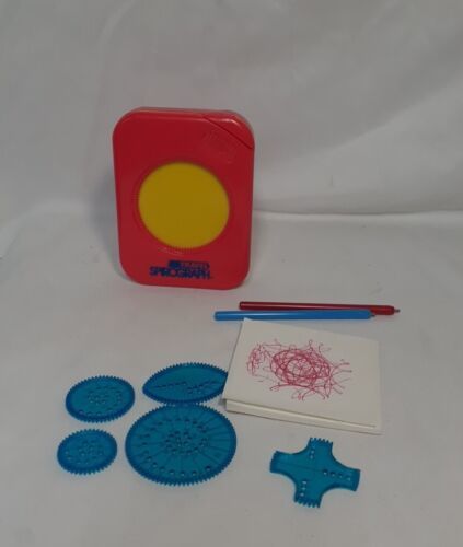 Vintage Kenner Travel Spirograph Toy No. 142000 1988, Red & Yellow - $7.86