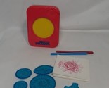 Vintage Kenner Travel Spirograph Toy No. 142000 1988, Red &amp; Yellow - $8.73