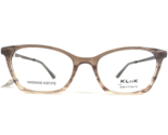 KLiik Eyeglasses Frames 664 S414 Clear Brown Horn Cat Eye Striped 49-16-140 - £51.96 GBP