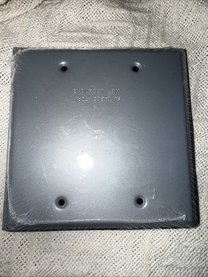 202810 New In Box; Bell 5175-0 Weatherproof Cover; 2-Gang; Grey - $1.96