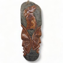 Wooden Hand Carved Wall Hanging Totem African Tribal Folk Art Decor 23 1... - $77.22