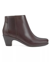 NEW EASY SPIRIT BROWN LEATHER  COMFORT BOOTS BOOTIES SIZE 8 W WIDE $129 - £68.80 GBP