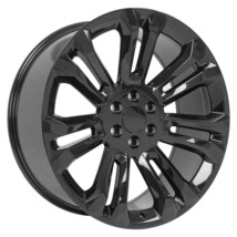 24&quot; Black Split Spoke Wheels Rims for 2000-2023 Chevy Silverado, Tahoe, Suburban - £1,172.48 GBP