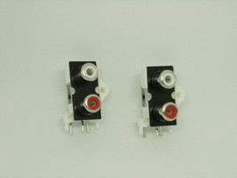 2x Pcs Pack RCA A/V Left Right White Red 2 Holes 3 Pins Socket Port Jack... - $11.11