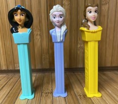 Set of 3 Disney Princess Pez Dispensers Jasmine, Elsa, Belle - - £7.86 GBP