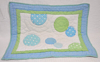 Primary image for POTTERY BARN Teen DOTTIE Pillow Cover SHAM Blue GREEN Aqua DOTS Circles PBTeen