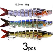 3pcs/lot Fishing Lure Electric Wobbler For Pike Electronic Multi Jointed Bait 8  - £74.99 GBP