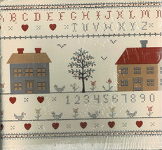 Trimz Wallpaper Border Cross Stitch Sampler Pattern Houses + 6.75” X 5 Yards NOS - £6.32 GBP