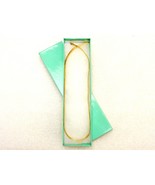 18&quot; Gold Tone Snake Chain Necklace, Fold-Over Snap Closure, JWL-084 - $270.25 MXN