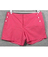Tommy Hilfiger Womens Shorts 16 Striped Pink Preppy Nautical Sailor - $19.06