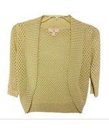 GB Girls Gold Metallic Crochet Cardigan Sweater Top Girls Size Small - £13.96 GBP