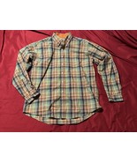 Cinch Men’s Button Down Plaid Shirt Size M – Orange Green Western Rodeo ... - $368.87 MXN