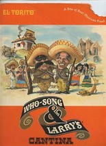 Who Song &amp; Larry&#39;s Cantina Die Cut Lunch Menu 1981 El Torito  - $47.48