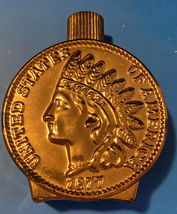 Avon Bravo Aftershave Coin 1877 Indian Penny 4 oz Empty Collectable Bottle - €3,60 EUR